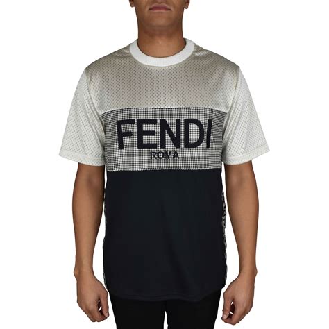 fendi mens logo tshirt|Fendi logo t shirt men's.